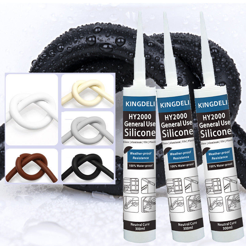 বহুমুখী নিরপেক্ষ সিলিকন সিল্যান্ট, গ্লাস ইউভি প্রতিরোধী জন্য পরিষ্কার সিলিকন আঠালো