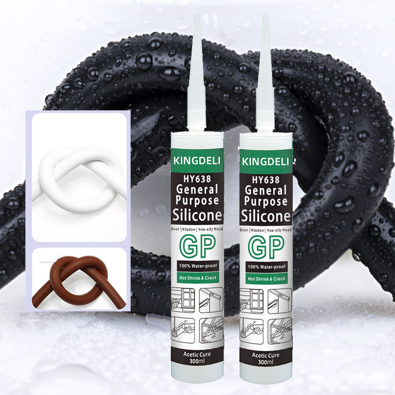 জিপি গ্লাস আঠালো সিলিকন সিল্যান্ট উইন্ডোর জন্য সাদা পরিষ্কার রঙ